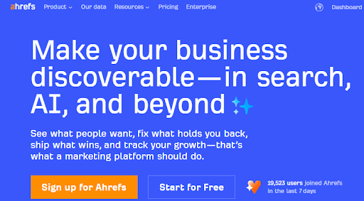 Many SEO professionals trust Ahrefs