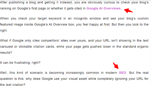 internal link