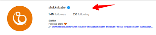 Stokke's Instagram account is around